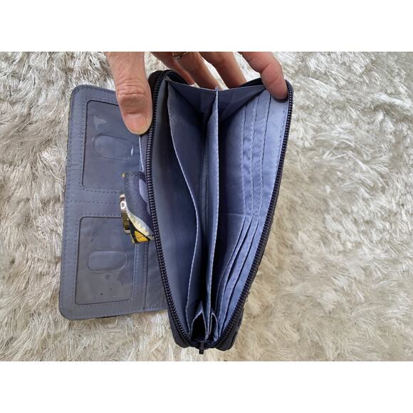 Vera Bradley Charmont Meadow Wallet Turn Lock Zip Around - Picture 6 of 8